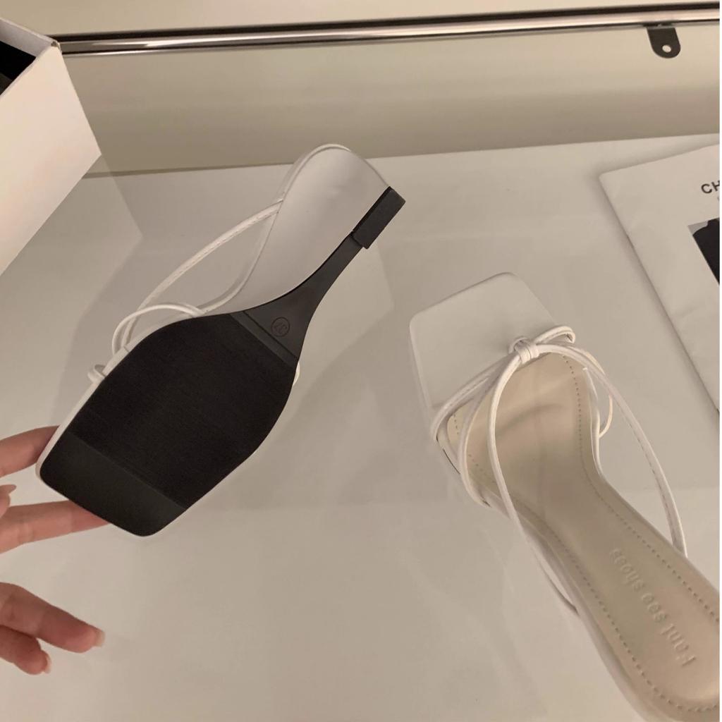 Foreign Trade Evening Slippers Outer Wear Women's Shoes 2025 New Summer Slope Heel Toe Strap Leopard Print High Heel Sandals