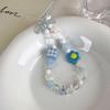 Colorful Beaded Flower Bow Phone Case Hand Strap for Women