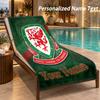 Custom Text Wales Rugby Print Beach Towel Large Towel For Home Bathroom Beach