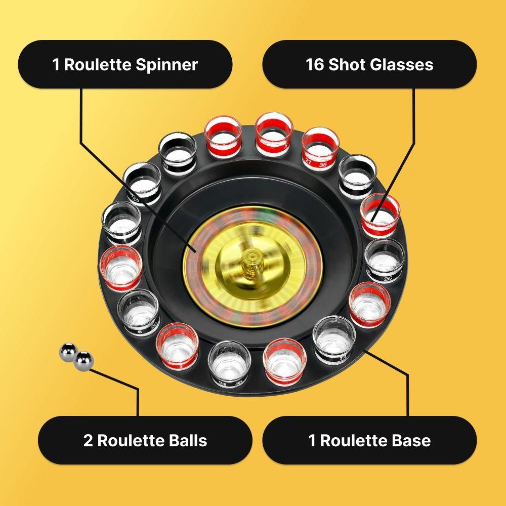 With Metal Balls Shot Glass Roulette Red Black Russian Roulette  for Party Game Drinking Party