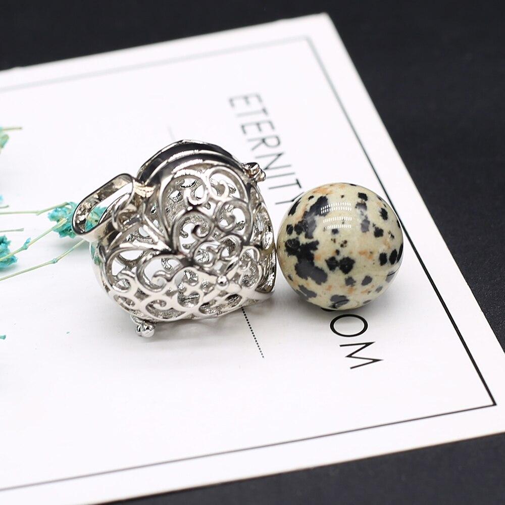 Hi New Necklace Pendant Natural Stone Heart-Shaped Cage Pendant For Jewelry Making DIY Necklace Bracelet Gift Jewelry Accessory