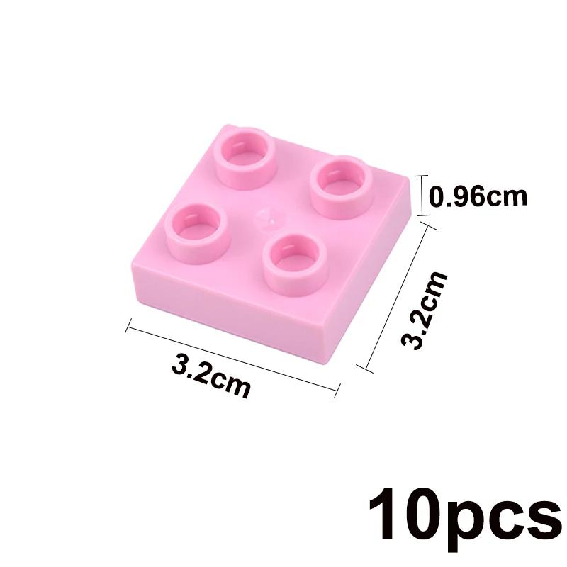 Big Size Duploes Building Blocks City Colorful Bulk Large Particle 2x2 2x4 Parts Assembled Thin Bricks Compatible Large Toy Gift