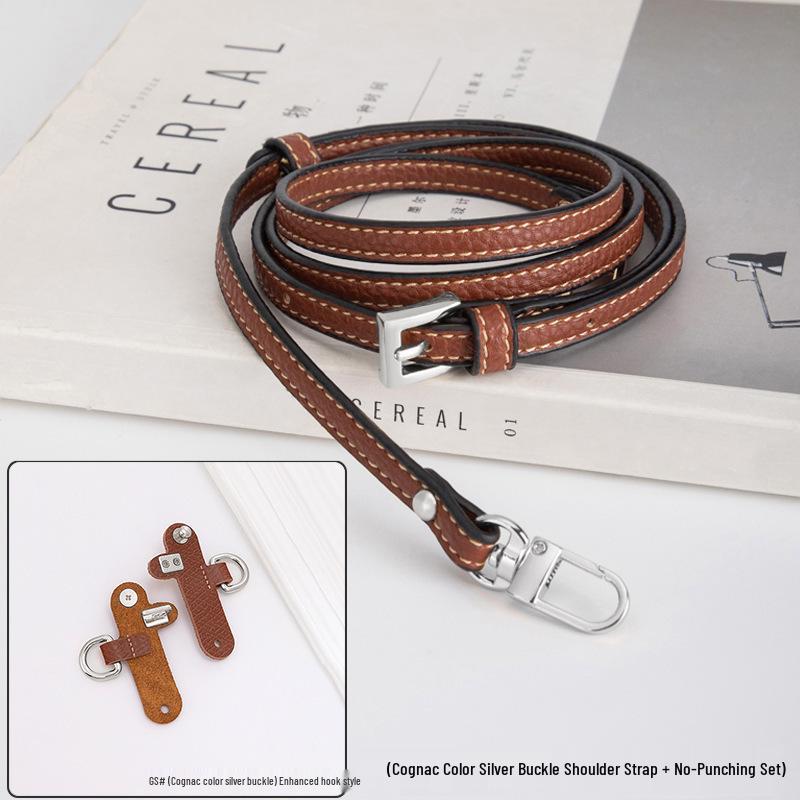 

Мини-сумка-пельмень Longxiang из натуральной кожи с широким ремнем и пряжкой без прокола