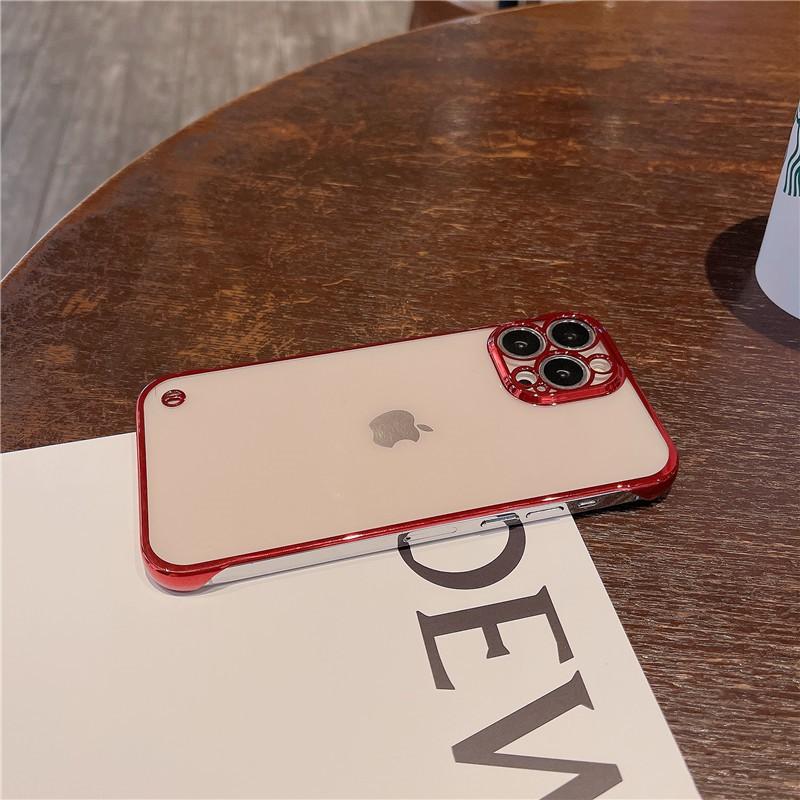 

Cross Border Electroplating Borderless Suitable Apple 17pm Phone Case IPhone 1614 Precision Hole Transparent Anti Drop Protective iPhone 17 Pro красный