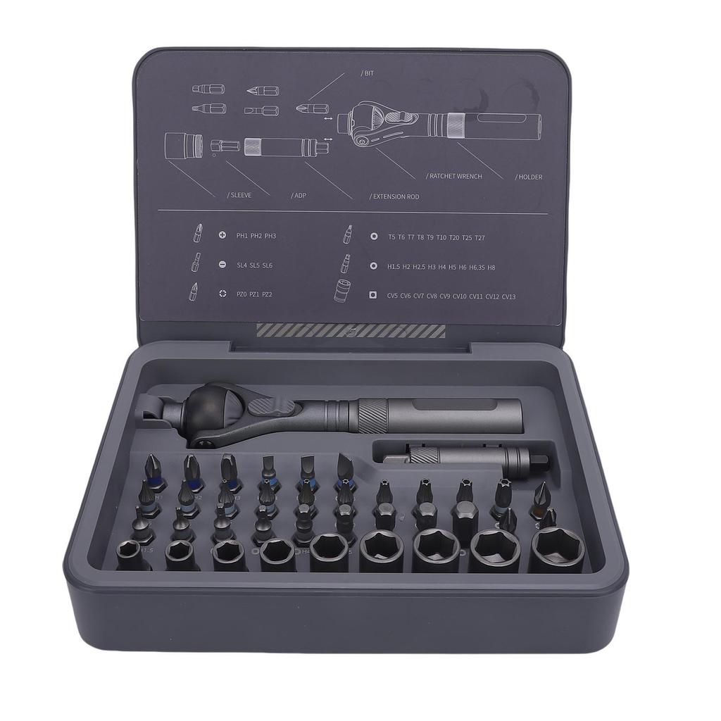 Zestaw wkrętaków z grzechotką 40 w 1 Konstrukcja 45 Zębów Dokładny 180 stopni Uniwersalny Magnetyczny Zestaw Wkrętaków