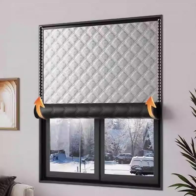 Winter Windproof Warm Curtains Bedroom Cold-proof Thermal Insulation Film Sealed Windows Blackout and Soundproof