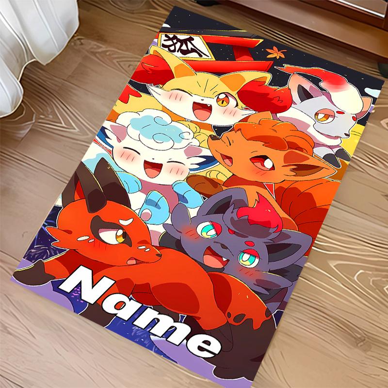 Custom Personalization Pokémon Print Area Rug - Soft, Washable Non-Slip Indoor Mat,Living Room,Home&Office Decorative Rug