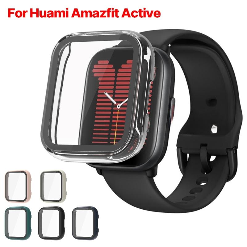 Screen Protector Hard Case Cover for Huami Active Scratch-resist Shock Full Coverage Smartwatch All in One Bumpers Shell