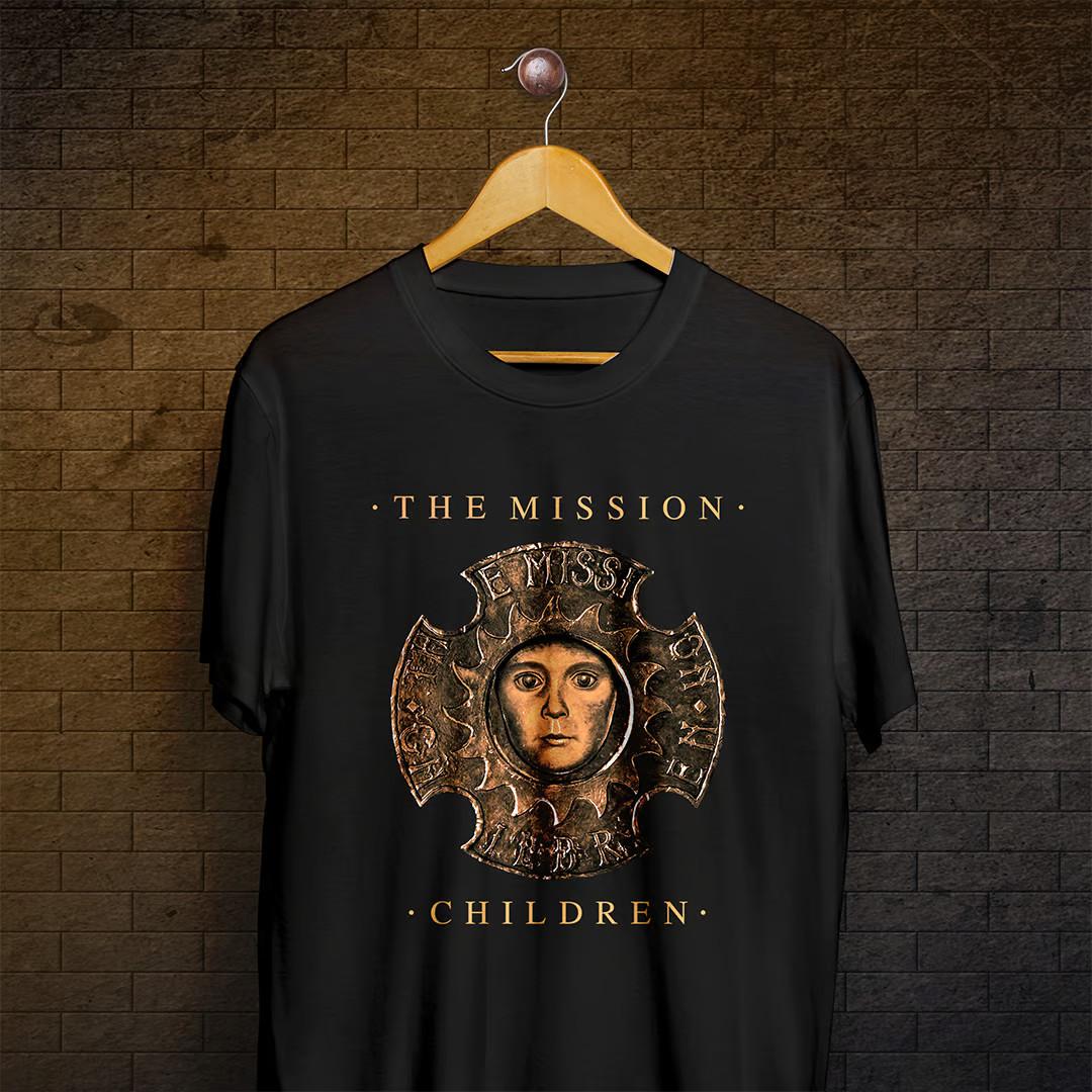 New THE MISSION Band Children Abum Cotton Black All Size Shirt For Men UR142 L