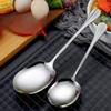 Large Stainless Steel Round Spoon, Extended Handle To Prevent Scalding, Thick And Durable Kitchen Cooking Utensils