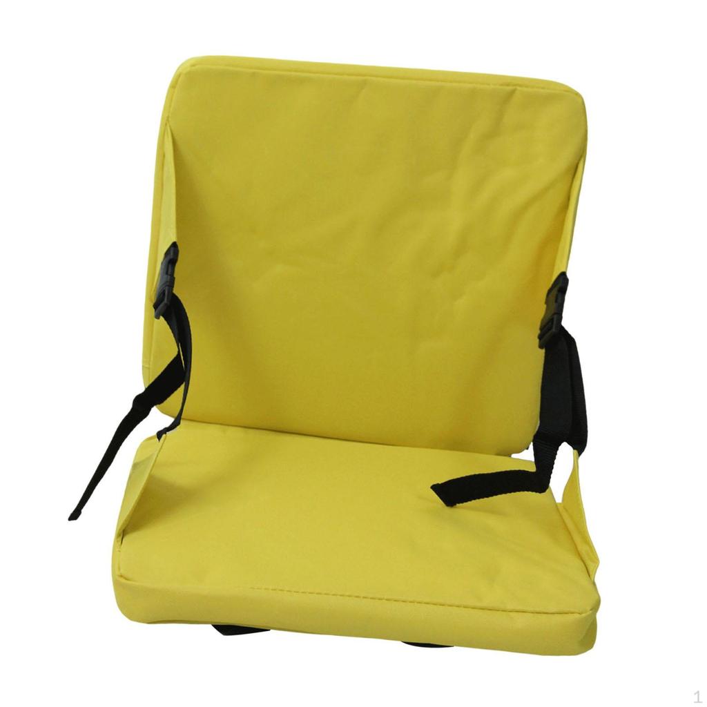 Foldable Seat Cushion As Outdoor Stadium Chair And Camping Mat with Padded Backrest