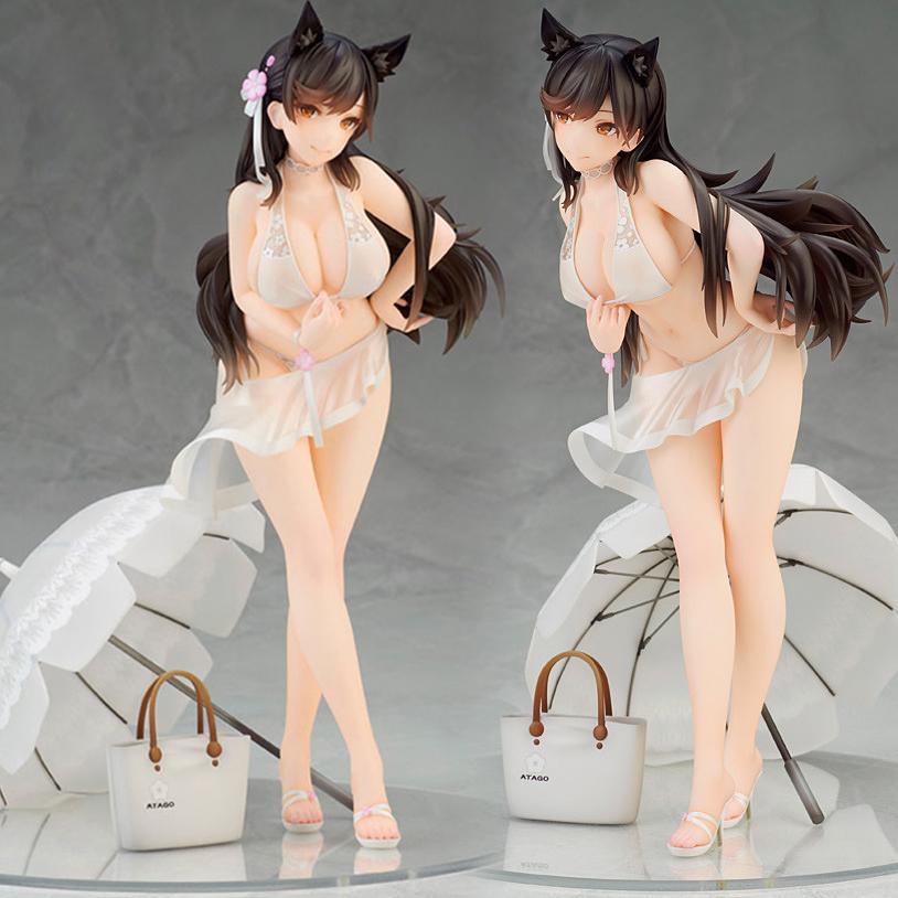 18CM Anime Figma Alter D'azur Lane Atago 1/7 Musim Panas March Ver Seksi PVC Figur Aksi Koleksi Model Mainan Hadiah Ornamen Patung
