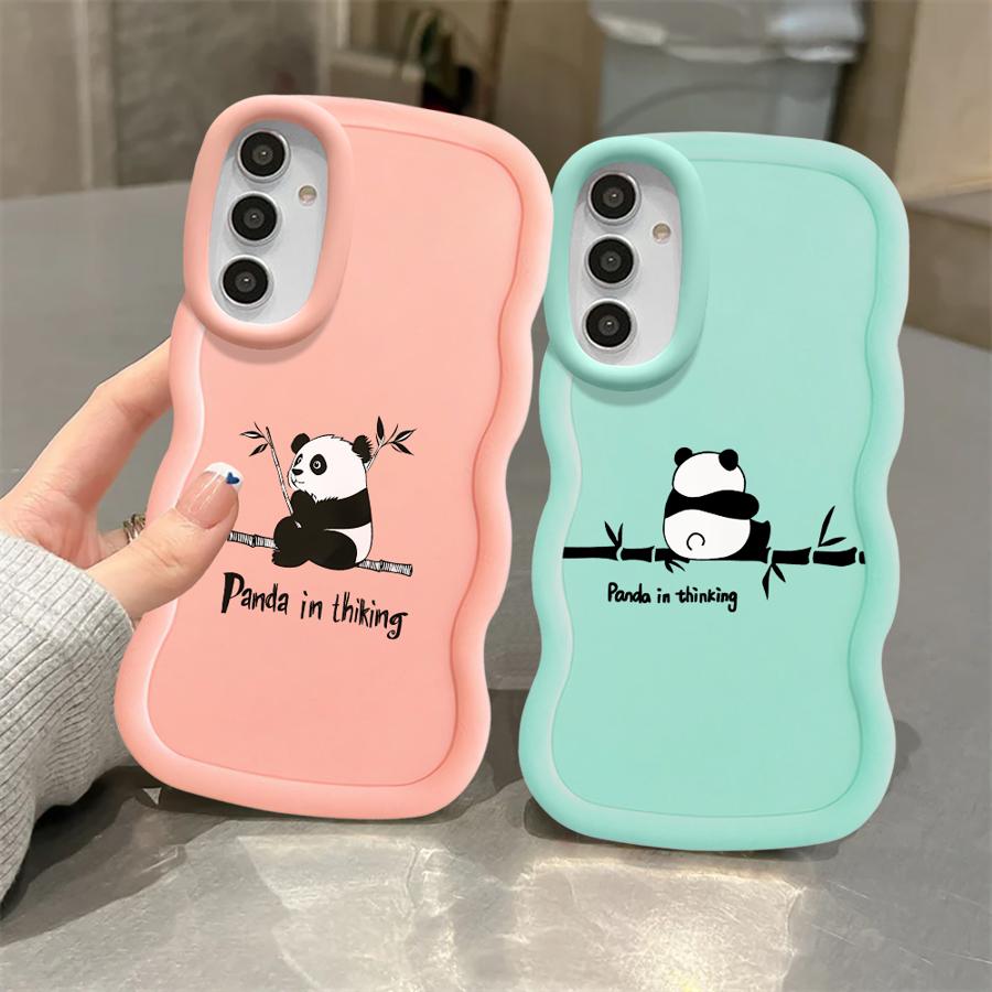 Soft Phone Cover Case for Samsung Galaxy A21s A52 A11 A16 A14 A13 A12 A15 A23 A05 A03 A33 A53 A22 A06 A04 Panda Cute