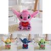 Cute Stitch Hugging Heart With Letter Embroidered Cartoon Plush Doll Pendant For Bag Decor And Collectors