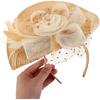 MAGICLULU Wedding Bridal Decorative Hat with Plumes and Mesh, Formal Bridal Headwear for Women, Elegant Party Hair Accessory for Weddings and Special