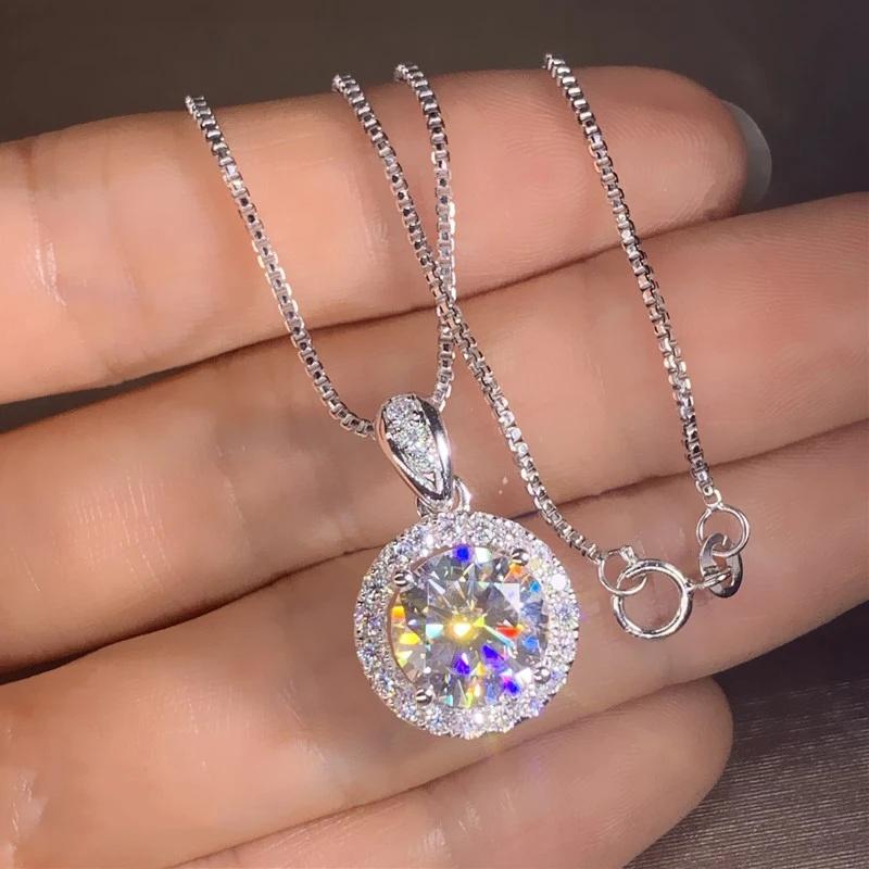 

CAOSHI Classic Round Pendant Necklace Sparkling Zirconia Accessories for Wedding Engagement Party Charming Lady‘s Jewelry Hot 42cm 5cm