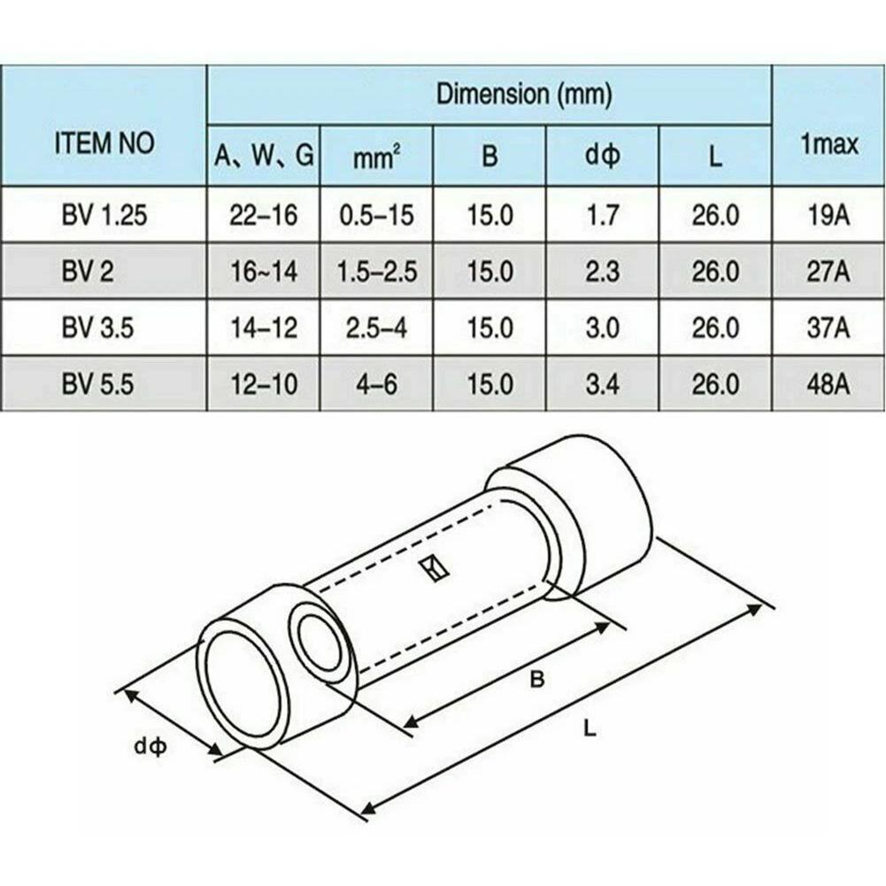 50pcs Crimping Terminals Set PVC & Copper Connectors For Workshop Equipment Accessories Quick Installation