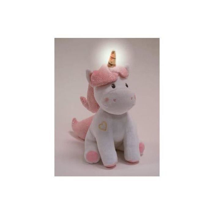 Jouet Peluche - Jemini - Luminou - Musicale et Lumineuse - Blanc Rose