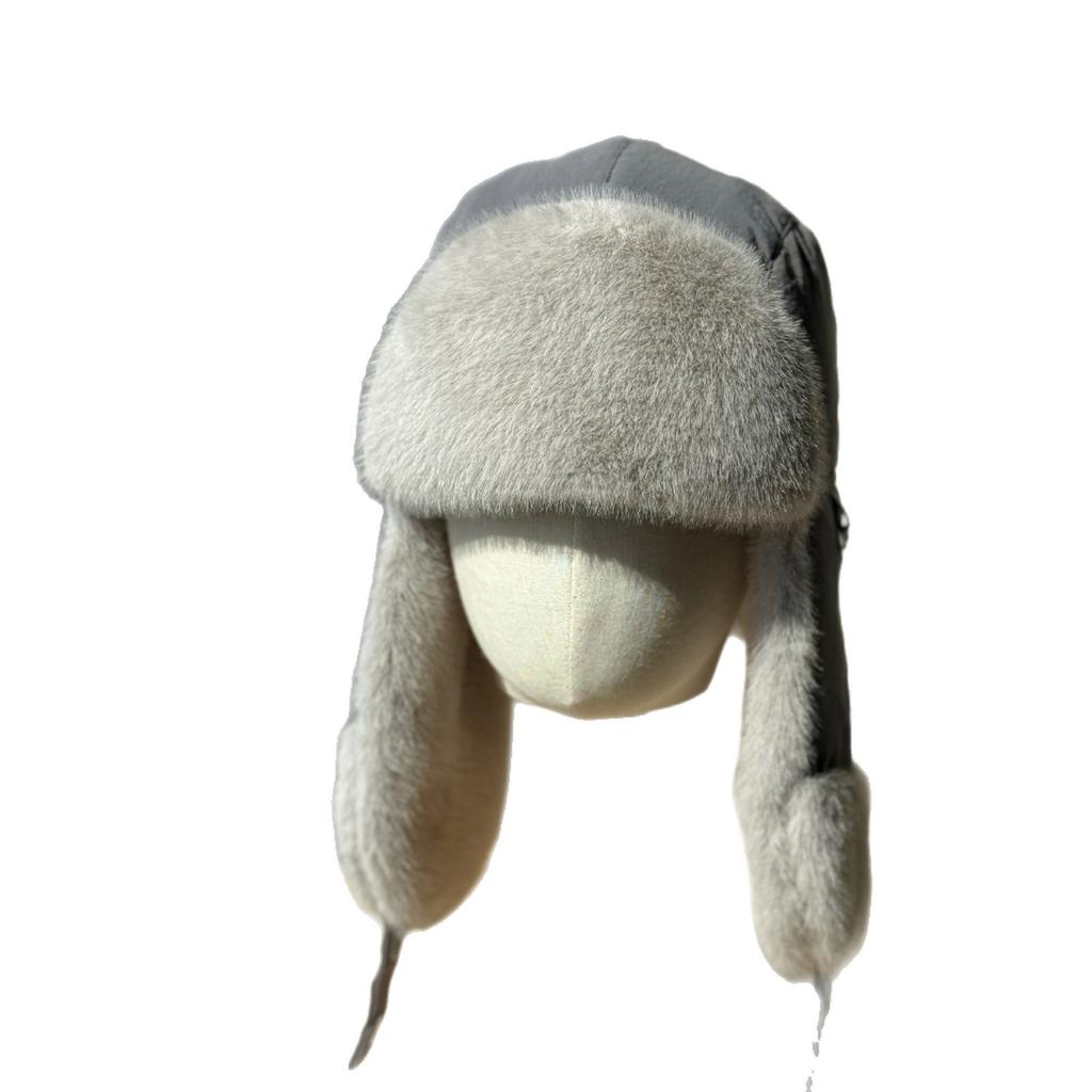 New Winter Thickened Plush Lei Feng Hat Windproof and Ear Protection Hood Outdoor Cycling Cold and Warm Ski Hat Trendy