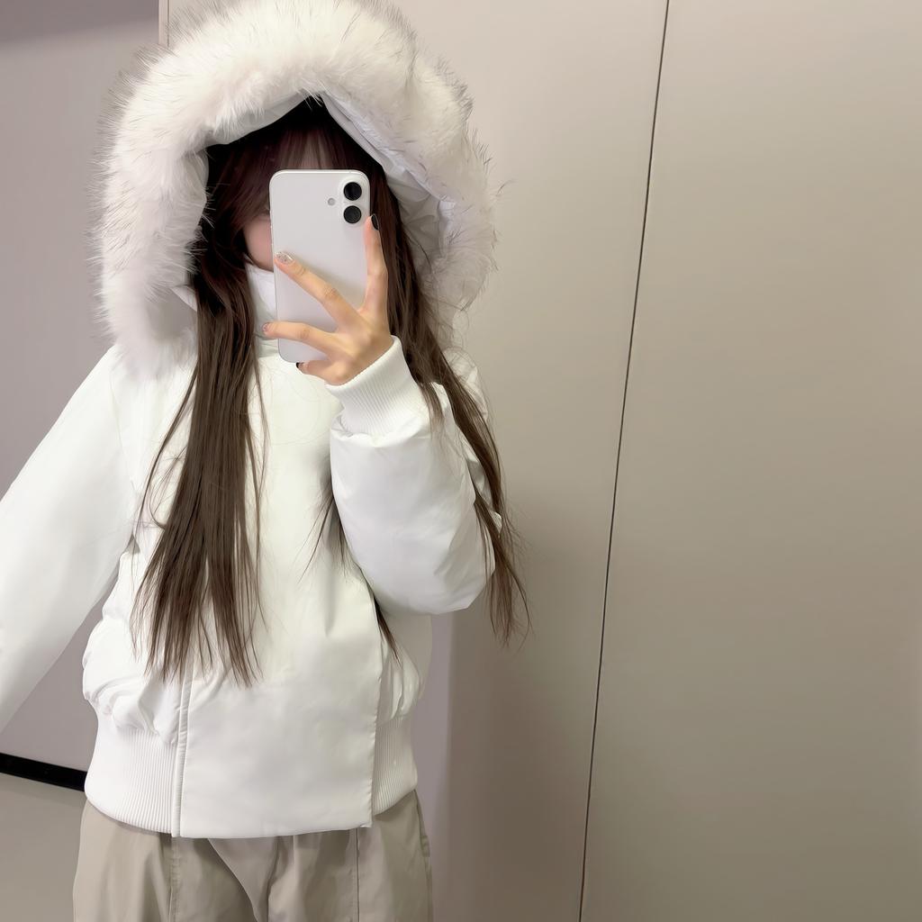Cotton-padded women's short winter small man hooded waist thin cotton-padded jacket jacket