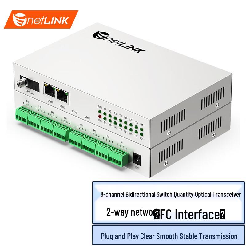 netLINK HTB Series Bidirectional Switch Signal Fiber Optic Transceiver