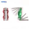 Min Factory Sale Industrial Grade Aluminium Alloy Foldable Allen Wrench Hex Key Set Home Bicycle Repair Tool Torx Tip Made Steel