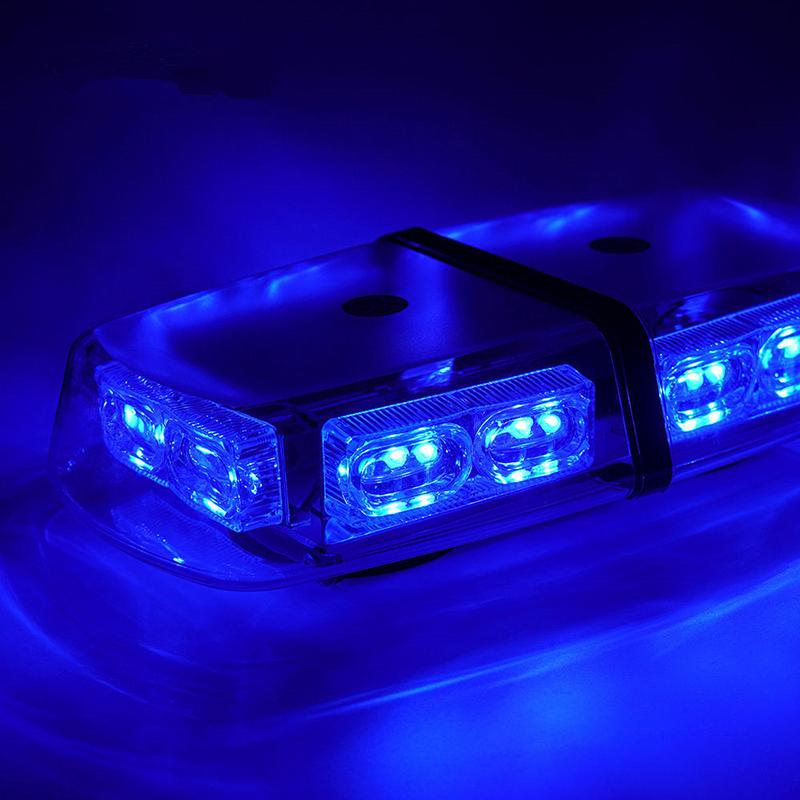 36 LED 12-24V Truck Police Fireman Warning Flash Lights Blue/White 36LED Car Roof Flashing Strobe Emergency Light DC12V