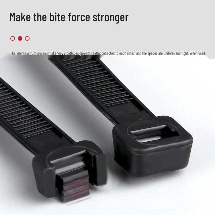 Nylon Self-Locking Cable Ties, 4*200mm, Strong Tensile Strength, Black and White, Plastic Bundling Straps