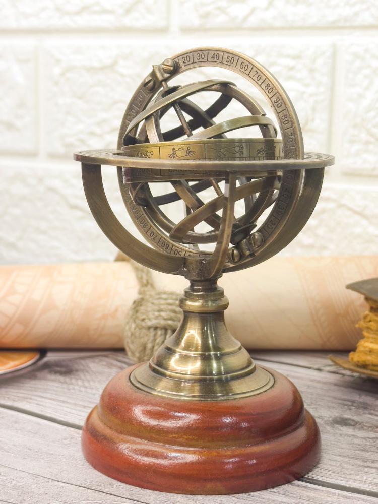 Nautical Brass Armillary Sphere,World Globe Vintage Armillary Table Top 5 inch.