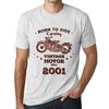 Men's Vintage Tee Shirt Graphic T Shirt Easy Rider Since 2001 Vintage White