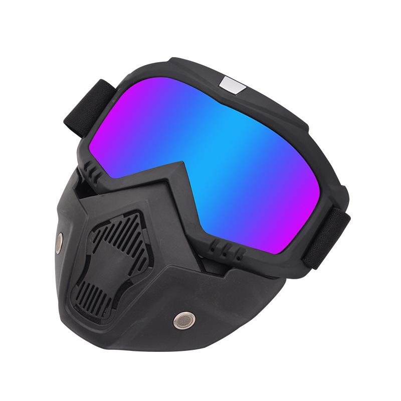 Windproof face mask, off-road goggles, motorcycle glasses, Harley helmet goggles, tactical goggles, motorcycle accessories 8005Black color