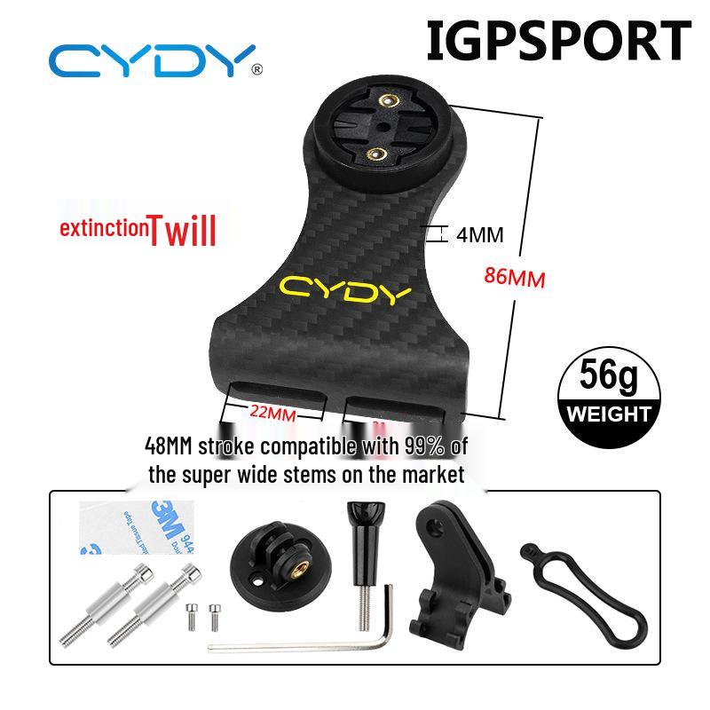 CYDY Carbon Fiber Bike Computer Mount for Garmin, Bryton, XOSS, Wahoo - Bicycle Extension Seat