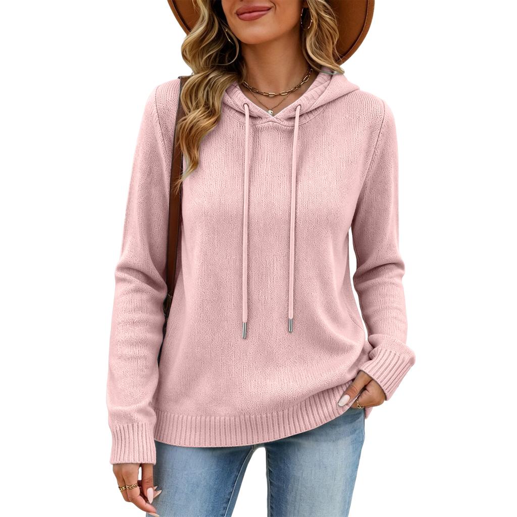 Women's Casual Hooded Long Sleeve Slim Fit Sweater