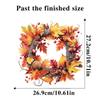 Wall Stickers Maple Leaf Circle Autumn Thanksgiving Day Decoration Toilet Bedroom Door Decoration Self Adhesive Decals