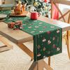 Christmas Jacquard Table Runner with Festive Ball Decorations for Holiday Dining Table Decor