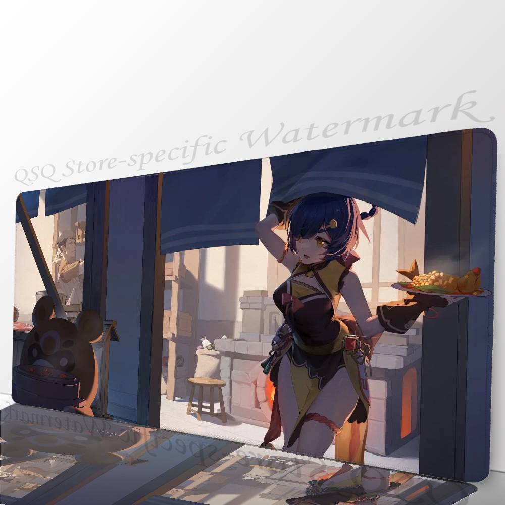 Mao Xiangling Anime Genshin I-Impact Game Mousepad Non-slip Suitable For Office Computers Laptops E-sports Game Desk Mats XXL K