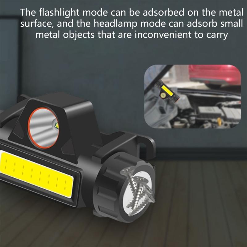 LED USB Rechargeable Headlamps Strong Magnetic Powerful Headlights Bright Waterproofs Head Torches For Outdoor Fishing