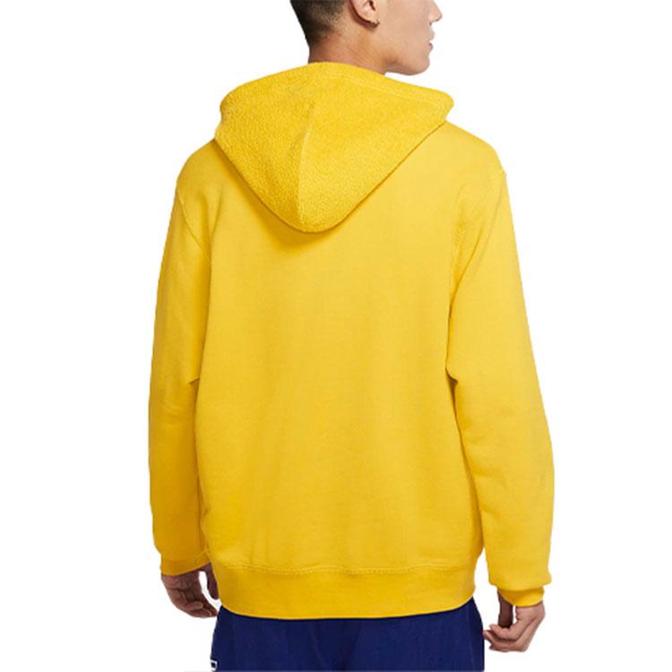 Nike Nakışlı Logo Spor Kapüşonlu Sweatshirt Erkek Aktif Giyim Sarı DM5463-709