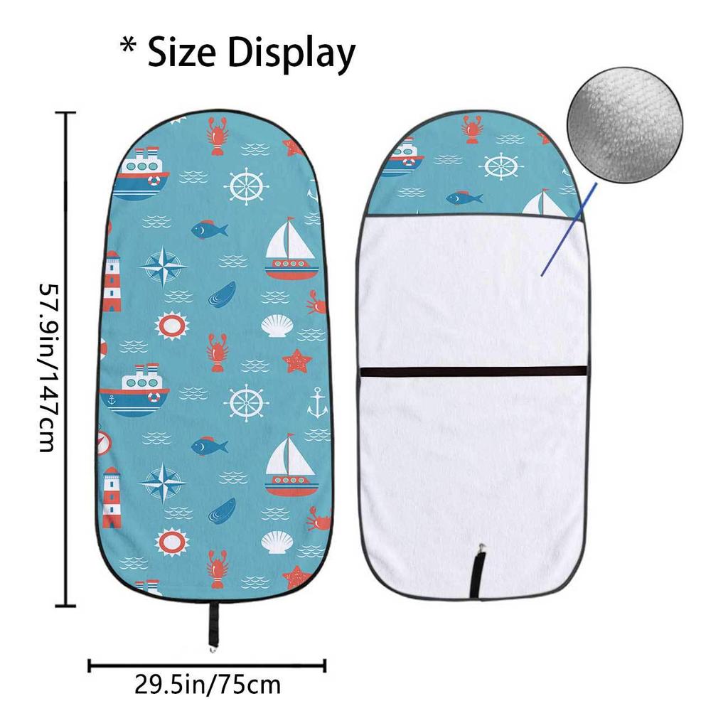 Universal Ocean Seat Towel Protector for Car Front Seats - Ideal for Gym & Exercise, All-Season Use