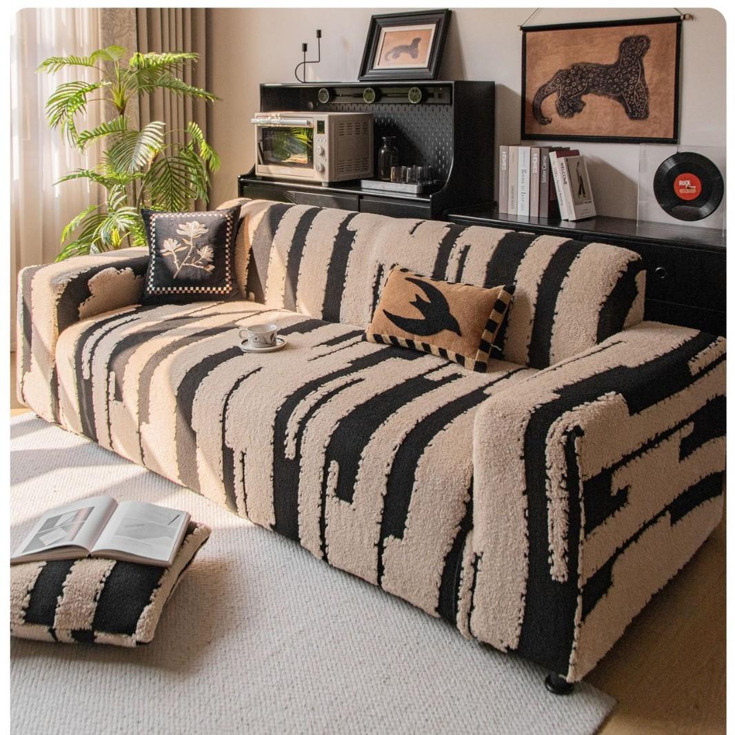 New Plush Sofa Cover Winter Thickened Sofa Cover All Inclusive Universal Anti Cat Scratch Universal Straight Cover 90-140cm