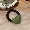 Ponytail Holder High Elasticity Hair Rope Plaid Heart Decor Tie School Uniform Elastic Pleated Tie Band No Scalp Strangling Accessories for