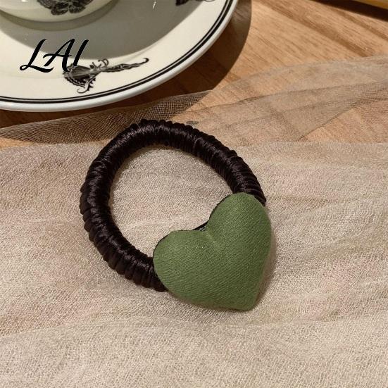 Ponytail Holder High Elasticity Hair Rope Plaid Heart Decor Tie School Uniform Elastic Pleated Tie Band No Scalp Strangling Accessories for