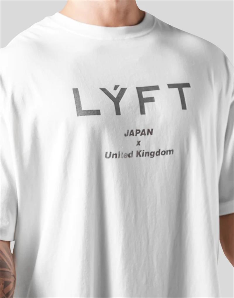 LYFT New Fashion Big Logo Men's T-shirt Summer Casual Comfortable Cotton Tee Shirt Sports Gym Sportswear Breathable T Shirt Tops