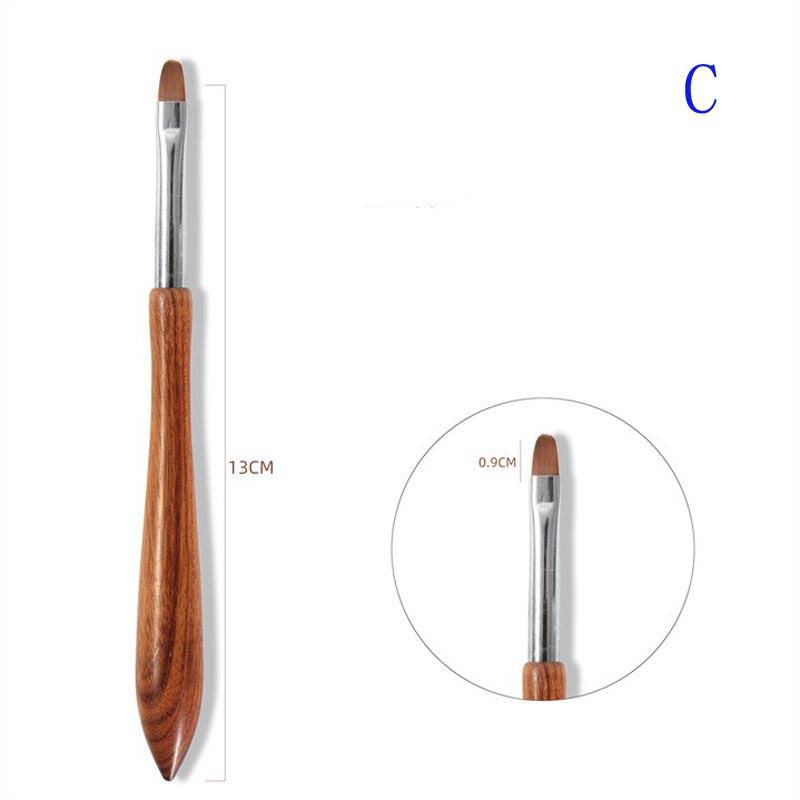 Flat Head Nail Art Brush Pen for Gel Polish Universal Pen for Home DIY Nail Design