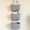 Farmhouse Wall Hanging Storage Basket With Three Layers For Dorm Room Organization