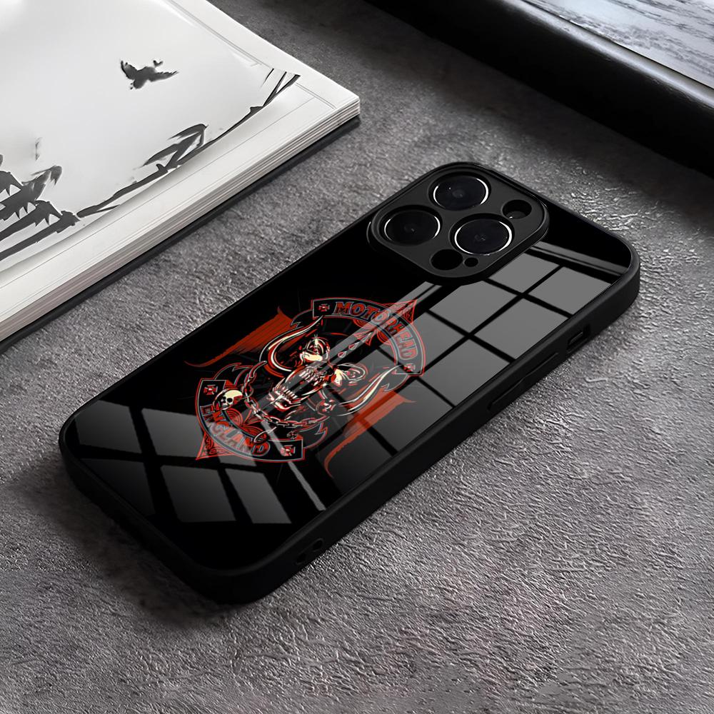 M-motorheades Band Phone Case For IPhone 17 15 Pro Max 12 16 14 Plus 11 13 Pro X XR XS 7 8 Plus SE Glass Cover