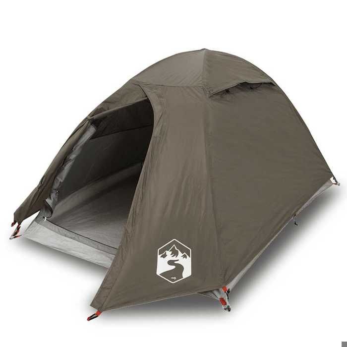 VidaXL 2 Person Dome Camping Tent Brown Waterproof, Tent, Camping Shelter, Garden Shelter, Garden Tent, Shelter 4009613