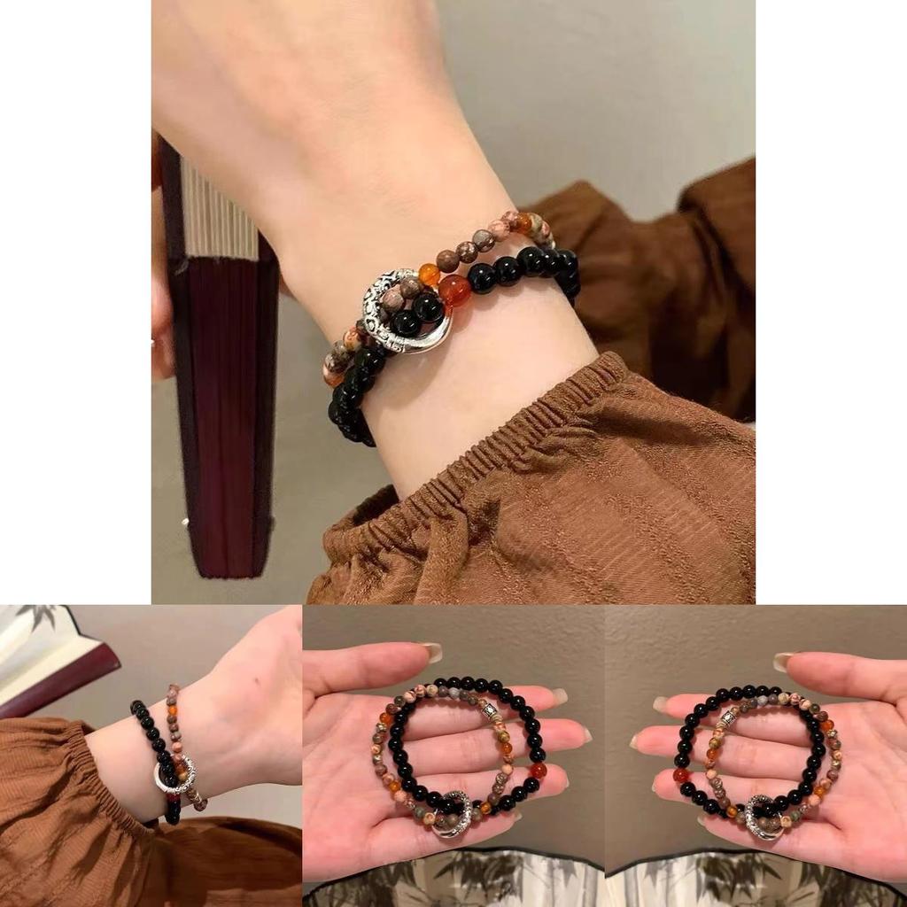 Stylish Rustic Peace Bead Bracelet Unique High-end Design Perfect For Couples