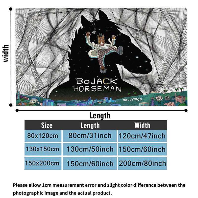 Manta de Franela con Estampado de Bojack Horseman Alta Calidad Cálida Cómoda Manta para Todas las Estaciones Perfecta para Regalos Decoración del Hogar