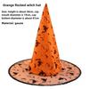 Halloween Prom Party Hat Witch Hat Witch Hat Veil Hat Printed Pumpkin Hat Black Tip Hat